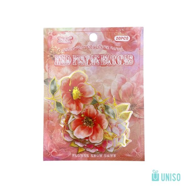 Kit Adesivo Decorativo Magia das Flores 4,5x4,5cm - UNISO - PACOTE 20 UND
