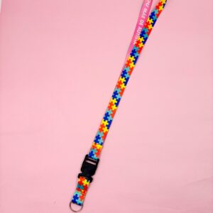 Cordão Estampado Mãe de Autista  c/ Encaixe Plástico - 1 Und