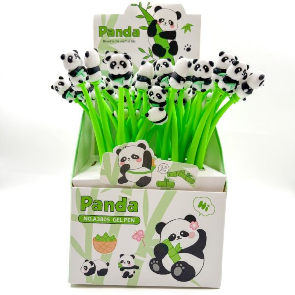 Caneta Flexível Panda - Pacote 6 Und