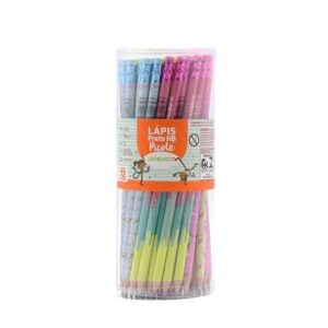 Lápis Hb com borracha Picolé LEO E LEO - Pacote 12 UND