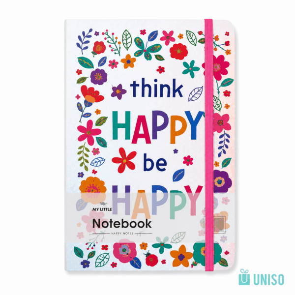 Caderno A6 Pautado Happy Day c/ Elástico 10,5x14,5cm 96 fls - UNISO - UND