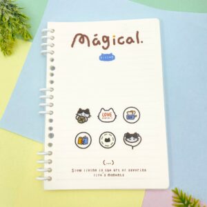 Caderno A5 Espiral Reposicionável Magical Cat 64 fls 14,2x20,5cm - IMPORTADO - UND