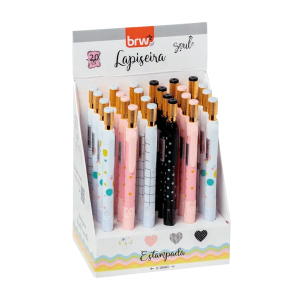 Lapiseira 2.0mm Estampada BRW - CAIXA 24 UND