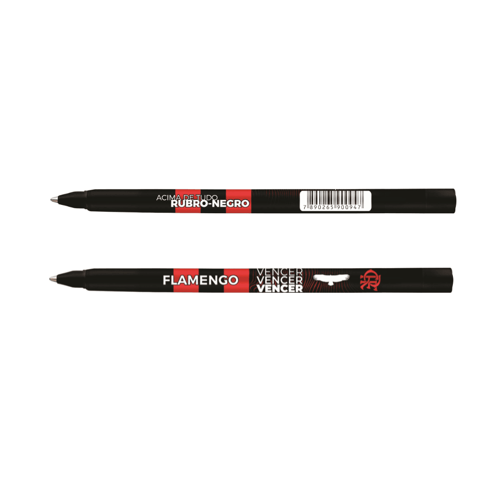 Caneta Esferográfica 1.0mm Azul Flamengo - KIT OFICIAL - CX 50 UND