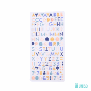 Cartela de Adesivos Lettering - UNISO - UND
