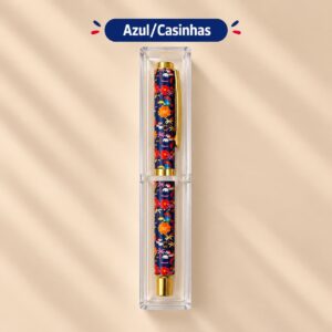 Caneta Luxo Metálica  + Case Brisa de Verão - IMPORTADO - UND