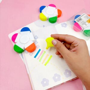 Marca Texto Spinner Flor 5 Cores