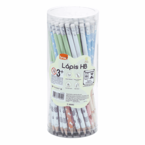 Lápis HB Estampado c/ Borracha Best Friend BRW - Pote 72 UND