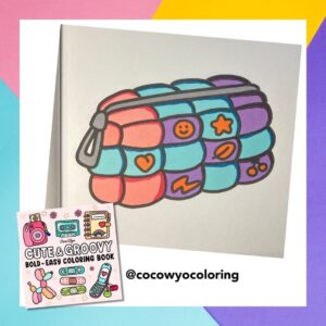 KIT Livro de Colorir Cute e Groovy Coco Wyo + 10 CANETAS TOUCH