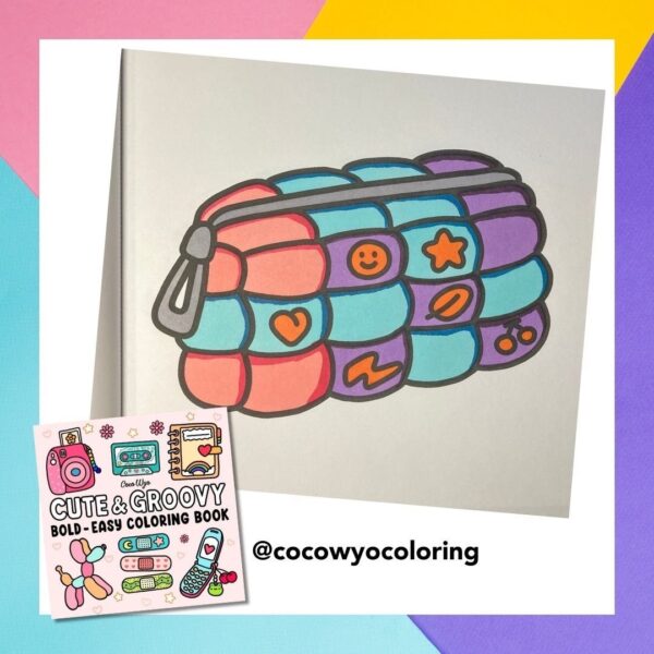 KIT Livro de Colorir Cute e Groovy Coco Wyo + 10 CANETAS TOUCH