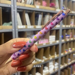 Caneta Metálica LUXO Glitter Love - IMPORTADO - UND