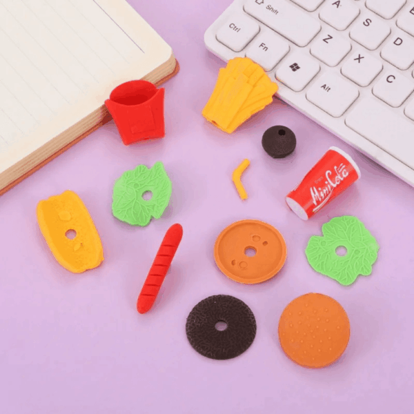 Borracha 3D Colorful Fast Food - Cx 48 Und