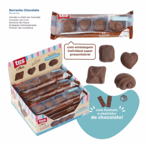 Borracha Chocolate c/ Cheirinho Holic - TRIS - BLISTER
