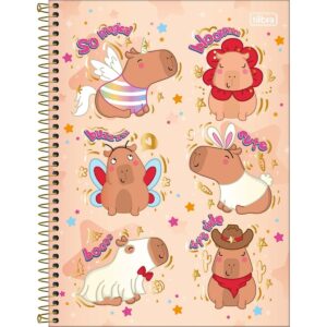 Caderno Espiral Capa Dura Universitário 1 Matéria Capivara Tilibra
