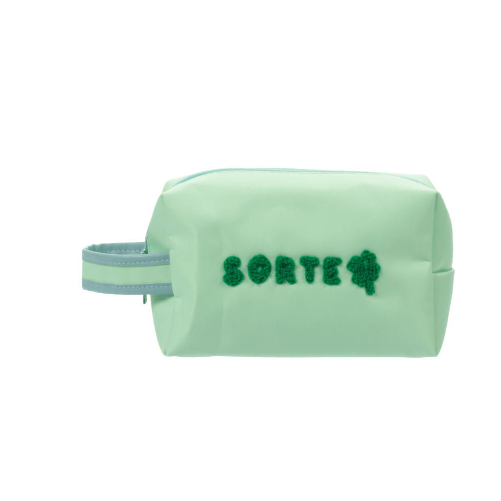 Bolsinha Estojo c/ Alça Verde SORTE 12,5x20x7cm - FLORIE - UND