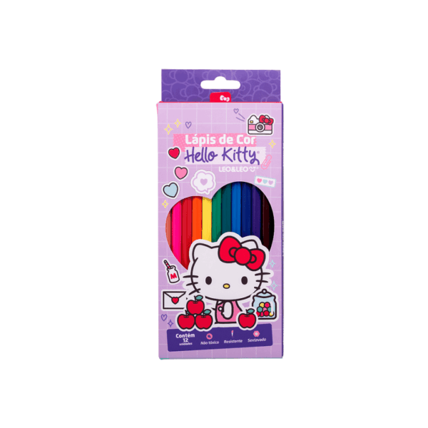Kit Escolar Hello Kitty Leo e Leo - Blister 6 Itens