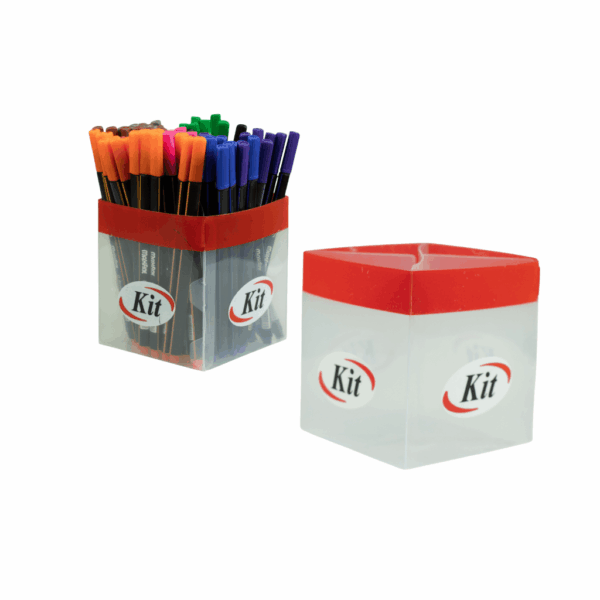 BRINDE - KIT Presente - Sacola + 2 canetas + Porta Canetas Expositor - KIT OFICIAL- UND