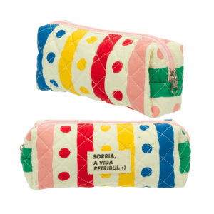 Necessaire Estojo Fofucha Sorria, A Vida Retribui COLORIDA - FLORIE - UND