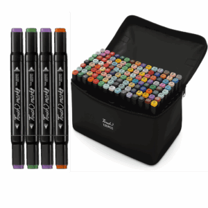 Caneta TOUCH Marcador Ponta Dupla PARA COLORIR - MALETA 120 CORES