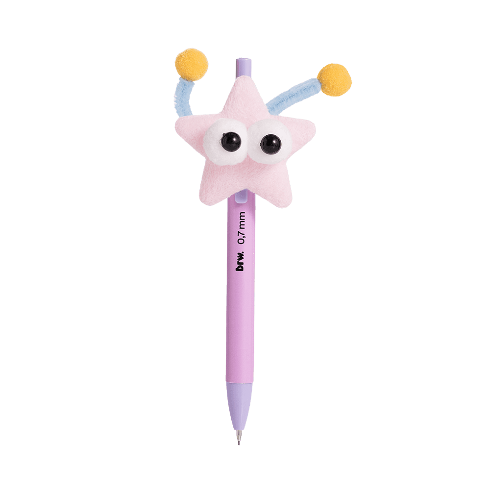 Lapiseira Plástica 0.7mm CRAZY FLUFFLES - BRW - UND