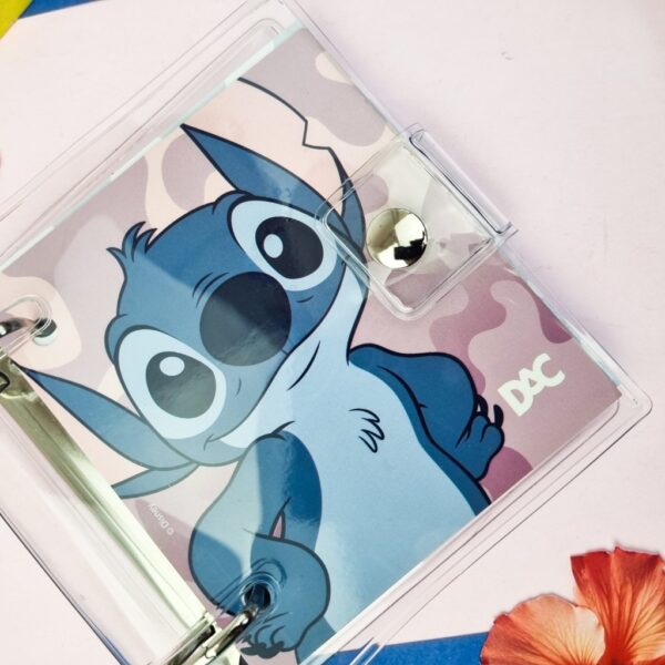 Mini Fichário Disney Stitch PVC Cristal DAC