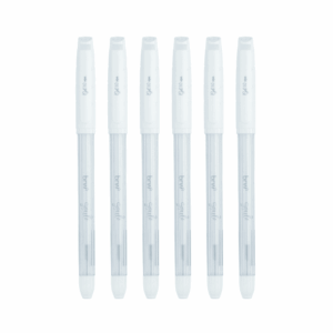 Caneta Esferográfica Gel BRANCA 1.0mm - BRW - 6 UND