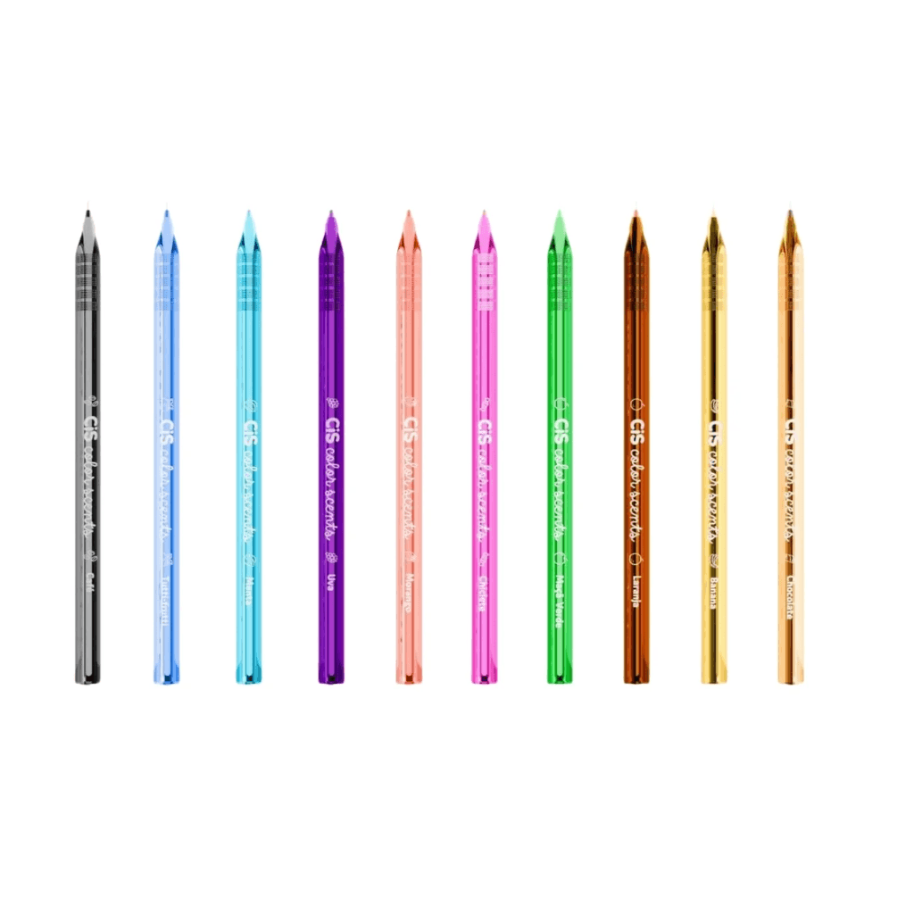 Caneta Esferográfica Color Scents c/ Cheirinho 1.2mm 5 Und - CIS - BLISTER