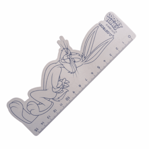 Régua de Madeira 15cm Decorada Looney Tunes Leo e Leo - Blister 1 Und