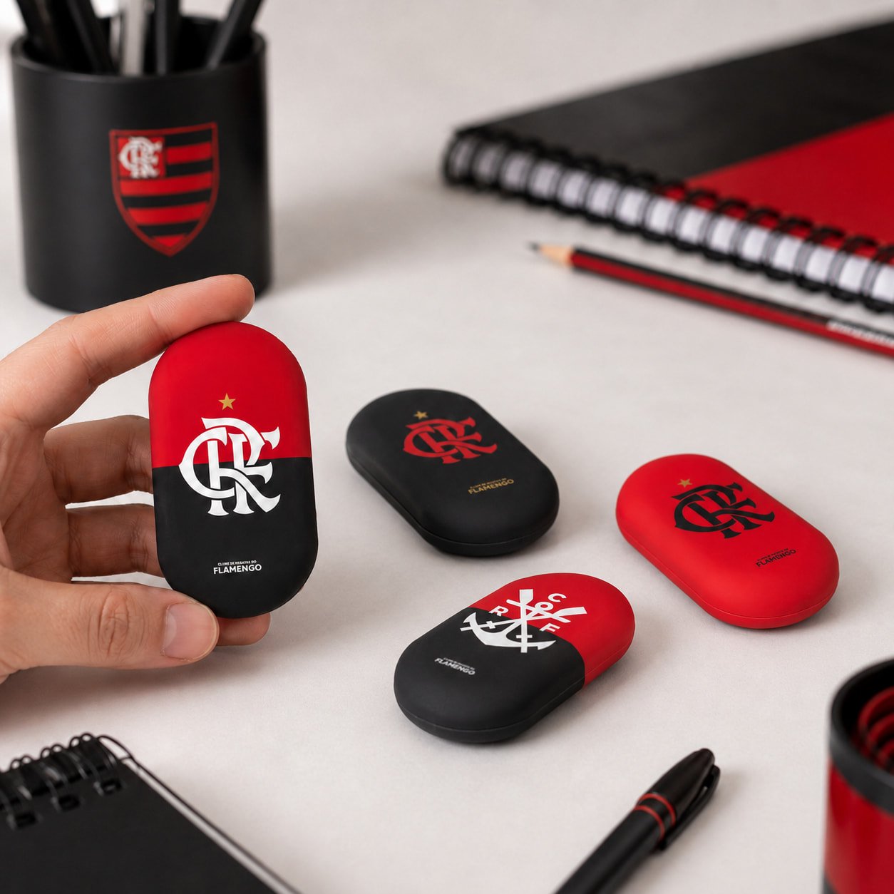 Borracha Retangular Flamengo - SKYPAPER - CX 24 UND