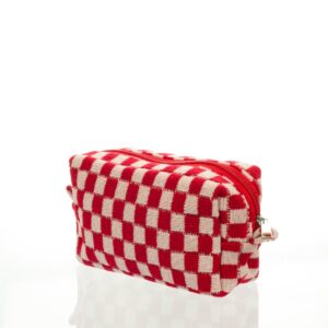 Necessaire Bauzinho Tricô VERMELHA 16x11x6cm - FLORIE - UND