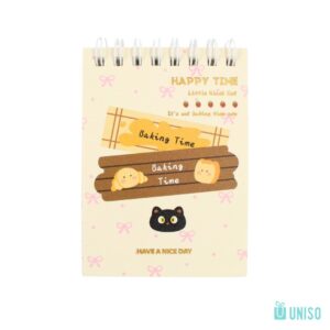 Caderneta A7 Bloco de Notas GATO Baking Time 7,7x10,7cm - UNISO - UND