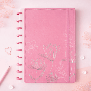 Caderno de Disco Flowers B5 80 Fls/10 discos - 25,5x18,5cm - IMPORTADO - UND