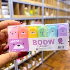 Marca Texto Ursinho Boow 6 UND - IMPORTADO - BLISTER