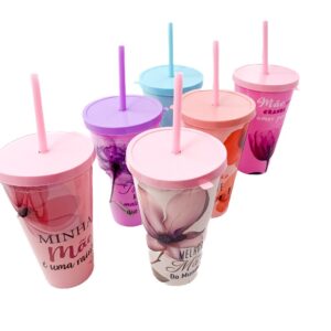 Copo c/ Tampa 600 ml MÃES - UND