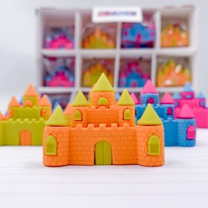 Borracha 3D Castelo - Kit 4 Und