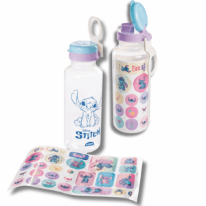 Garrafa Fun Abre Fácil c/ Adesivo STITCH 600ml PLASÚTIL - UND