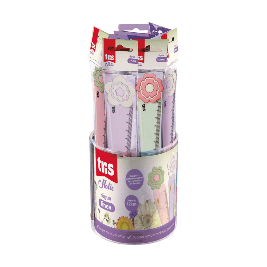 Régua Plástica Topper Linea Holic Delicata 12cm - TRIS - UND
