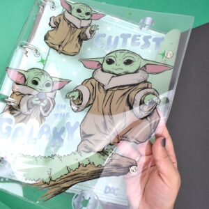 Fichário Universitário PVC Cristal 10 Divisórias Mandalorian Star Wars 192 fls - DAC