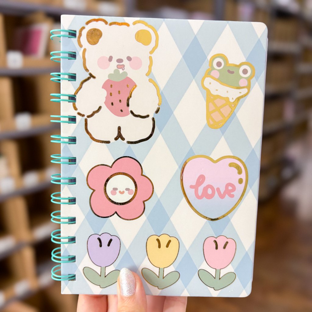 Caderno Capa Dura Aramado Cute Sweet 17,5x12,5cm 80 fls - IMPORTADO - UND