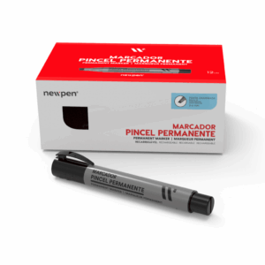 Marcador Permanente Pincel Big Preto NEWPEN - UND