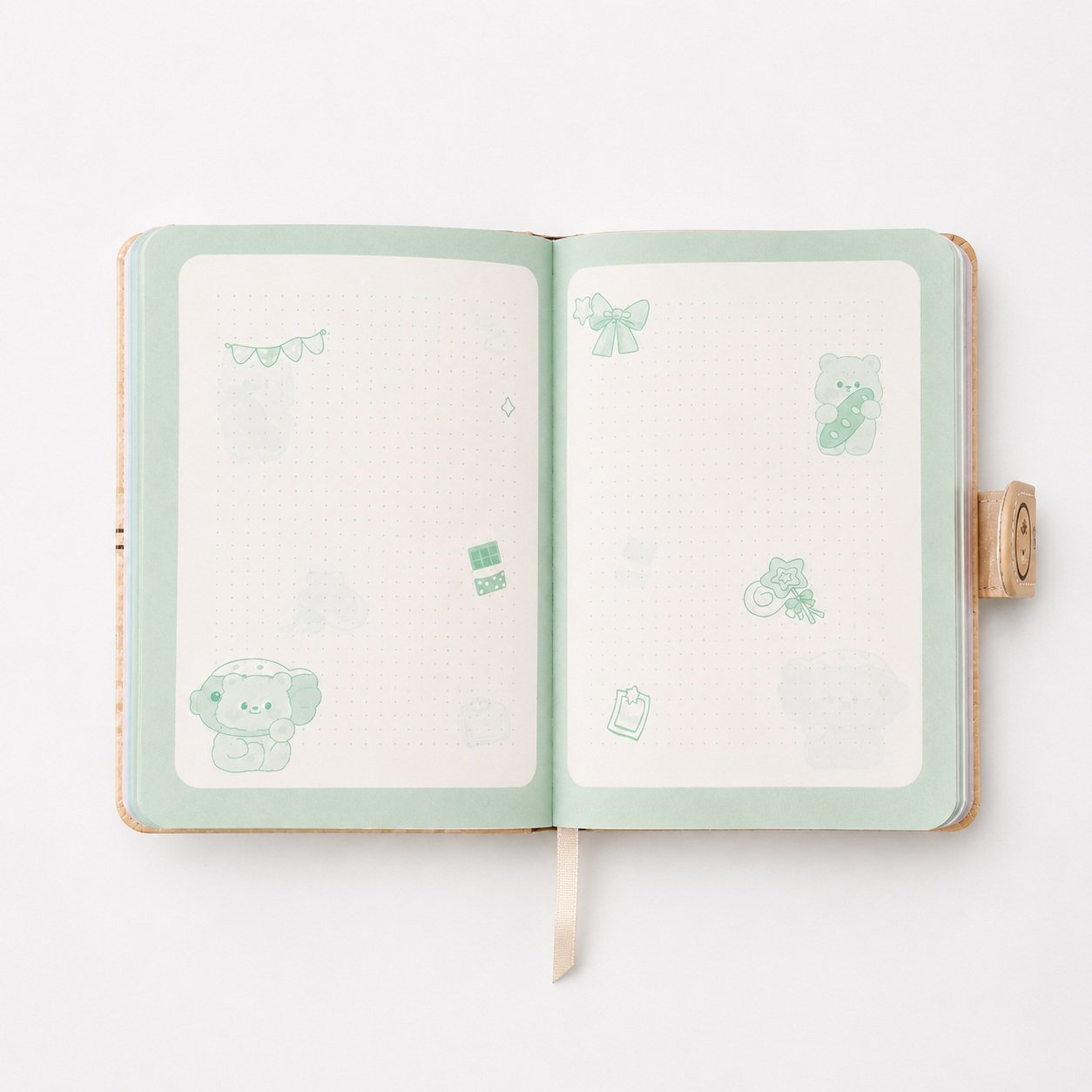 Caderno LUXO c/ Fechamento Ursinhos 10,3x13,7cm - IMPORTADO - UND