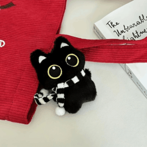 Chaveiro Tendência Charm Pelúcia Gato Preto - IMPORTADO - UND