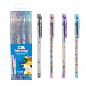 Caneta Esferográfica CIS Bloomy - BLISTER 4 UND