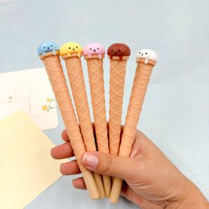 Caneta Fofa Sorvete Cat - Pacote 6 Und