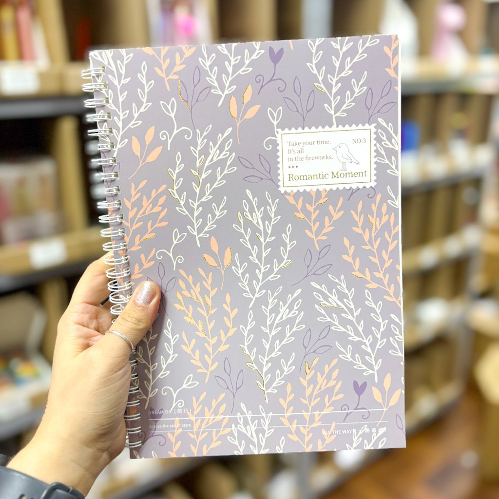 Caderno B5 Espiral Romantic MOMENT 65 fls 17,5x25cm - IMPORTADO - UND