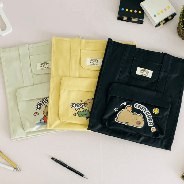 Bolsa de Ombro c/ Bolso Externo Capivara