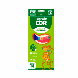 Lápis de Cor Sextavado Flex Ecológico 12 Cores LEO E LEO - BLISTER