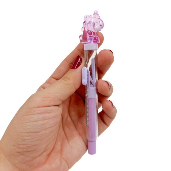 Caneta Borracha Unicórnio Cristal