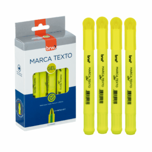 Marca Texto Fluorescente Amarelo em Gel - BRW - UND