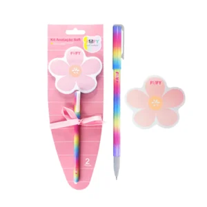 Kit Anotação Soft Rosa 2 Peças - FOFY - BLISTER